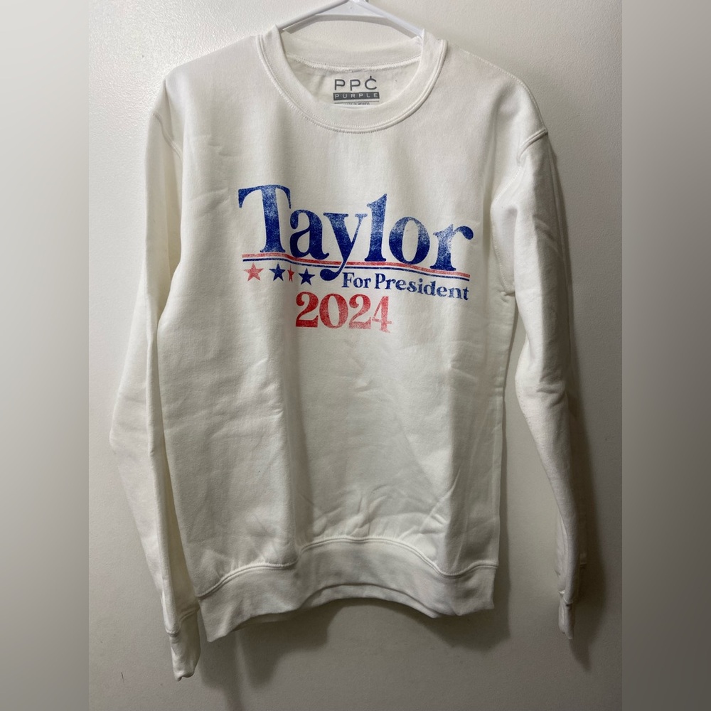 Taylor Swift Taylor For President 2024 Oversized Sweatshirt Size S New Showgirl